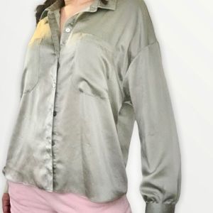 Pre-loved Primark blouse green 8 womens green